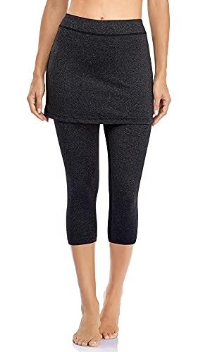 Pocket Yoga Capris Legging with Skirts