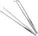 Dohuge 2-Piece Aquarium Tweezers Stainless Steel Straight and Curved Tweezers Set for Fish Tank Aquatic Plants, 27cm/10.6 inches Feeding Tongs for Hold Worms, Reptiles, Lizards, Bearded Dragon