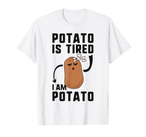 Divertidas camisas de patata para niñas y niños cansados I Am Potato Camiseta