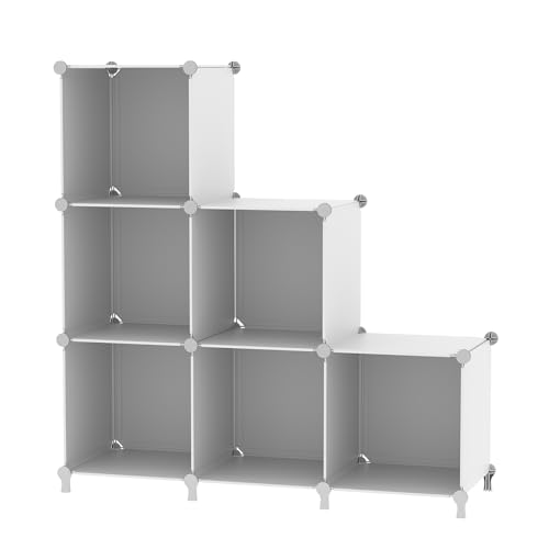 Image of ATTDETJL 6-Cube Storage Unit,PP Shelving Unit for Clothes Storage Bookshelf