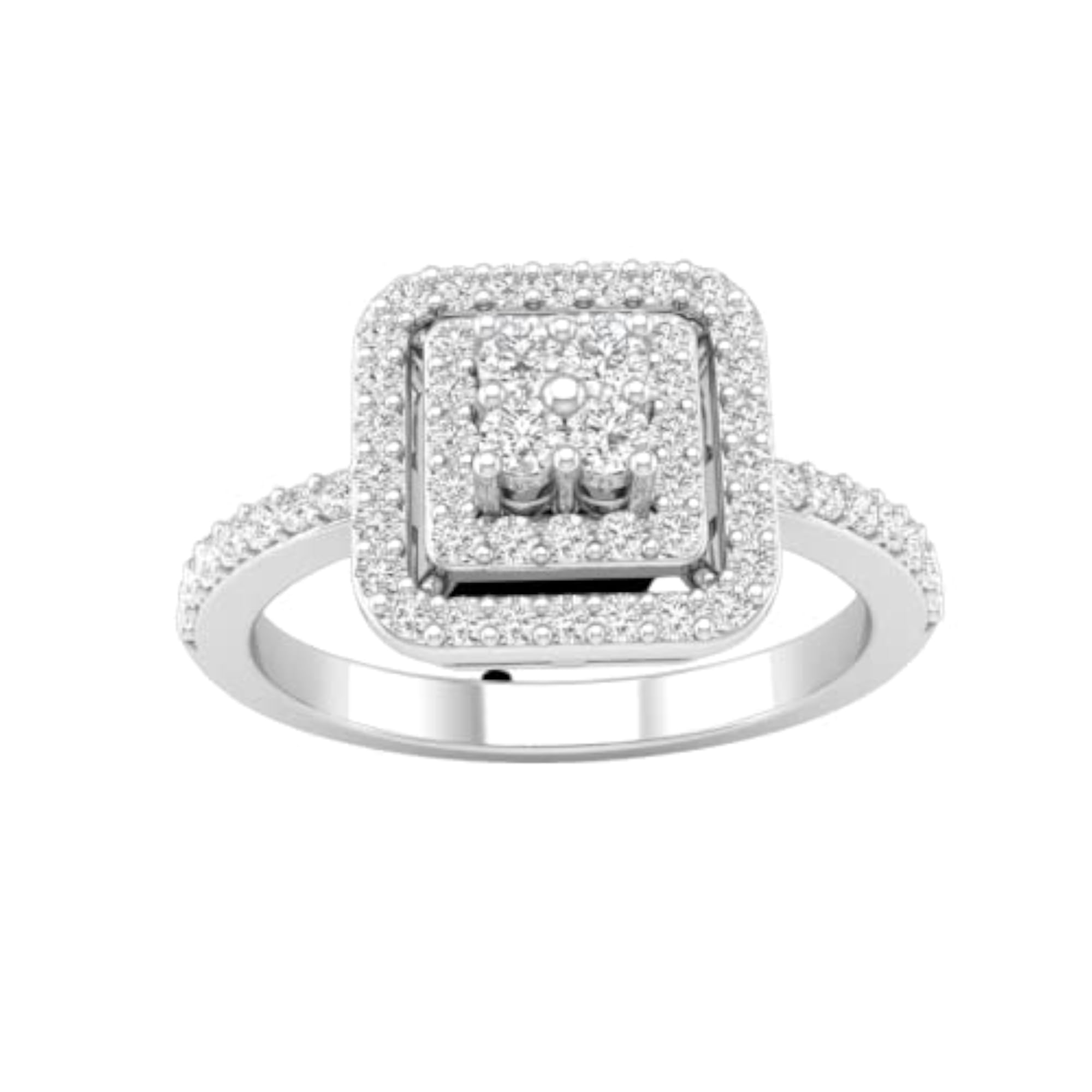 Women's 925 Sterling Silver Cubic Zirconia Diamond Ring