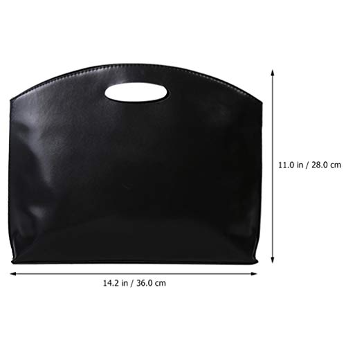 Amosfun Maleta feminina de couro de poliuretano, bolsa de trabalho, bolsa de trabalho, bolsa de negó