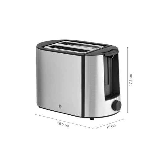 WMF Bueno Pro Toaster 2 Scheiben, Doppelschlitz Toaster Edelstahl mit Brötchenaufsatz, 2 Scheiben, 6 Bräunungsstufen, 870 W, edelstahl matt 5