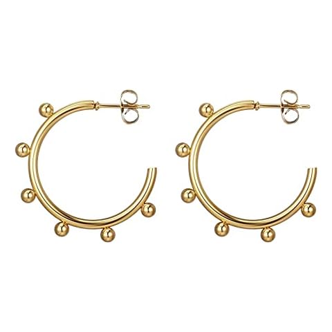 Boucles d'Oreilles Mesnt en Acier Inoxydable Cover