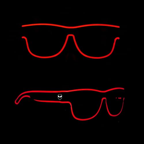Image of Hookaba LED Jam Shade Party Glasses | Unisex Wireless Light-Up for DJ Night, Live Concerts, Halloween, Birthdays | Neon Specs for Boys, Girls, Kids | Dynamic Colors for Carnival & Clubbing