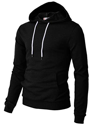 H2H Men's Pullover Hoodie Lightweight Long Sleeve with Kangaroo Pocket Slim Fit Basic Casual Sweatshirt2