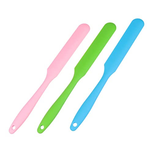 OSOLADY 3Pcs Silicone Wax Sticks Applicators for Hair Removal Non Stick Reusable Easy to Use Depilatory Tools for Body Waxing Multi Color Design for Everyday Use