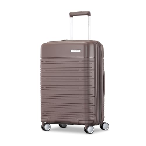 Image of Samsonite Elevation Plus - Carry-On Hardside Luggage - Scratch Resistant Polypropylene Shell, RightHeight Adjustable Handle, Integrated AirTag Holder, TSA Lock, WetPak Compartment - Chocolate Mauve