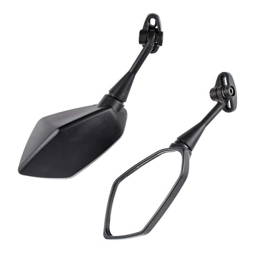 Griffstangenende Rückspiegel Für Motorrad Roller Carbon Look Schwarz Für Suzuki GSXR600 GSXR750 GSXR1000 GSX 250R SV650A GSX-S1000 Spiegel(Schwarz)