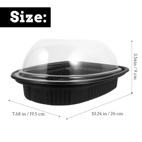 10PCS Rotisserie Chicken Roaster Container with Lids - Plastic Disposable Take out Containers Carrier with Clear Dome Lid by DOITOOL - Image 3