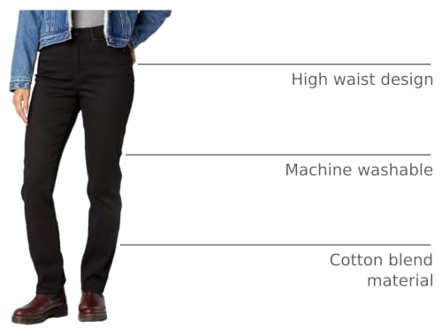 Image of Levi Strauss Signature Gold Women's '03 Essential High-Rise Straight Jeans Stretch Denim (Also Available in Plus)