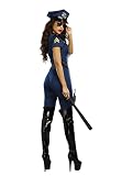 Dreamgirl Seksowny kostium policjanta dla dorosłych, dla kobiet, porucznik Ivana Misbehave kostium na Halloween, NIEBIESKI, S