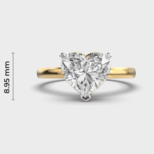 Bague moissanite argent 925 anti-ternissement éclat cœur éternel - 4