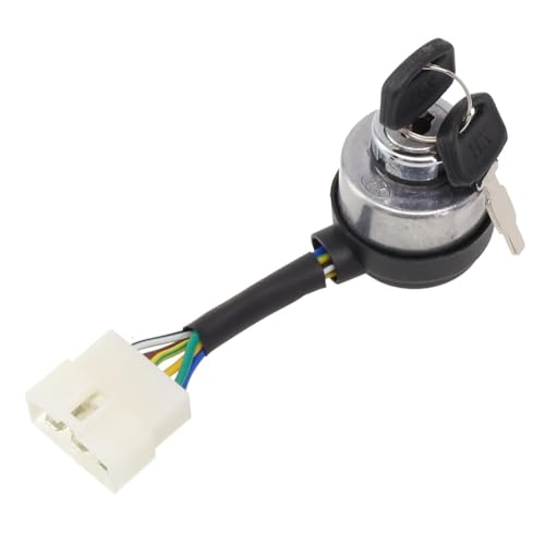 UTTASU XP10000EH XP12000E XP12000EH - Interruptor de llave de encendido para generador de gas HP 188F, 2,5-6,5 kW, interruptor de palanca de 6 cables con control de 2 posiciones, para generadores