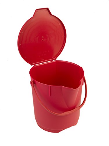 Hillbrush MBK15/SETR Hygiene - Cubo con tapa (12 L), color rojo