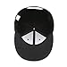 JHDESSLY Men's Women Snapback Hats Flat Bill Brim Baseball Cap Women Adjustable Hip Hop Style Blank Trucker Hat Black
