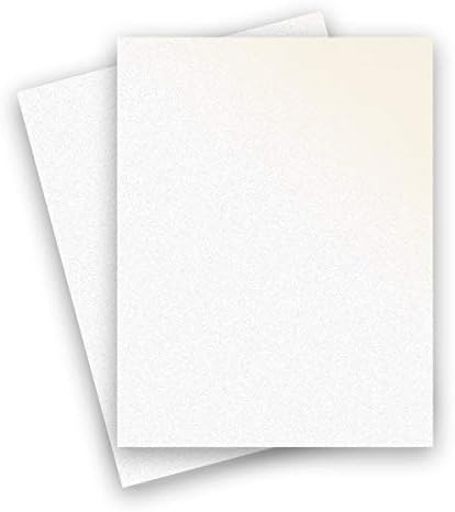 PaperPapers Quality, 8.5X11 Letter Size Specialty Cardstock - White Ice Gold - 249 GSM (92lb Cover),250-PK