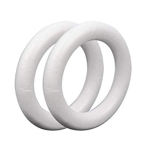Acutty 2 Unidades EPS Redondas Círculo Anillos kränze 25 cm x 4 cm Party Festival Decoración Ofrece Cover