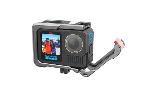 Image of TEKTONIC TMC-GPH13 Metal Cage for Hero 9 /10 /11 /12 /13 - CNC Aluminum Protective Frame with Cold Shoe Mount, 1 /4 inch Screw Ports & Quick-Release Design for Vlogging, Filmmaking & Action Sports
