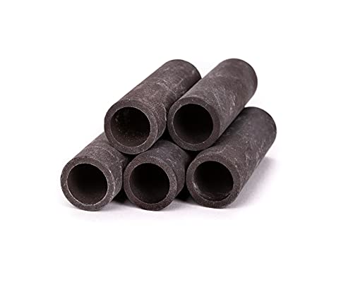 GRNLO Pipeline Set Aquarium Deko | 5 offene Röhren aus Terrakotta Keramik | Versteck für Garnelen, Zwergkrebse & Jungkrebse | Ideal zum bepflanzen | 4,8 x 1,5 cm