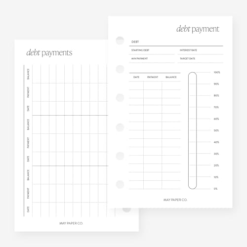 Recharge d agenda perforé pour classeur 6 anneaux petit format 8,1 x 12,7 cm
