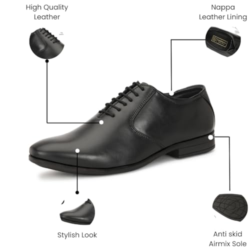 Image of Leatherful Formal Lace-up Derby Shoes for Men | Full Grain Leather | Office, Party, All Occassion | Genuine Leather | Smart Casual YKDB040
