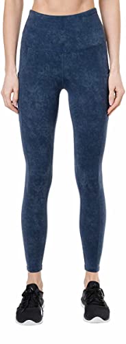 Tuff Athletics Womens High Waisted Legging with Pockets (as1, Alpha, x_s, Regular, Regular, Blue Moon Print)