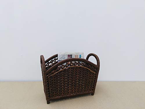 Dalux Zeitungsständer in Rattan-Optik mit Henkel als platzsparender...