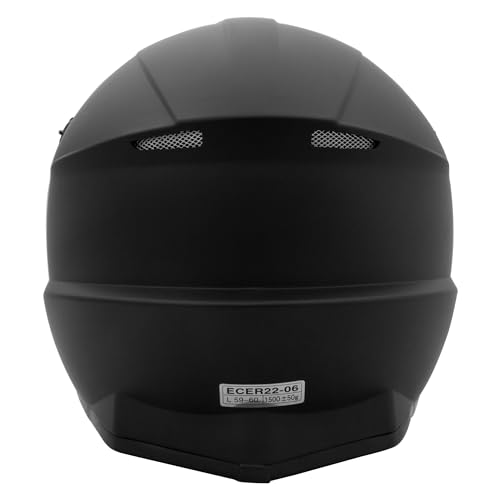 Zorax Matt Black L (59-60cm) ZOR-X305 Motocross HELMET & Gloves L(10cm) & Goggles & Balaclava - MX Quad ATV Sports Enduro Crash Dirt Bike Helmet ECE 22.06 Certified - Image 7