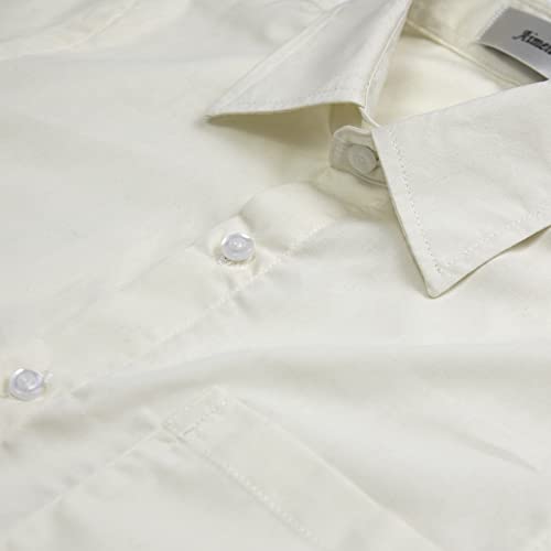 Kids Boys Button Down Dress Shirt Long Sleeve Poplin Bow Tie Set3