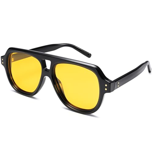 Dollger Retro Polarized Aviator Sunglasses for Men Women Fashion Classic Designer Sunglasses Shades