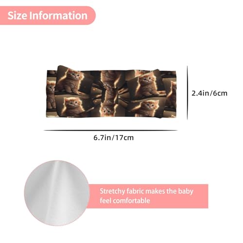 cute small cat Picture Baby Bow Headband Super Stretchy Soft Bows Hair Accessories for Newborn Infants Toddlers Kids Girls3