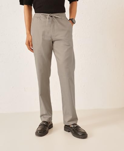 Image of Majestic Man Men's Premium Linen Blend Pants | Lightweight Fabric | Elastic Waist with Drawstring | Regular Fit | Side, Back Pockets | Perfect for Casual, Holidays & Travel