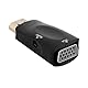 Hdmi Auf Klinke 3.5 Adapter, HD 1080P HDMI-Buchse auf VGA-Buchse Konverter Adapter Mit 3,5 mm Audio Klinkenkabel (Schwarz)
