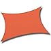 SYLC Voile D'ombrage, Pare-Soleil Rectangle, Auvents Protection Solaire Imperméable/Bloc UV, Voile D'ombrage pour Extérieur (5×6m,Orange)
