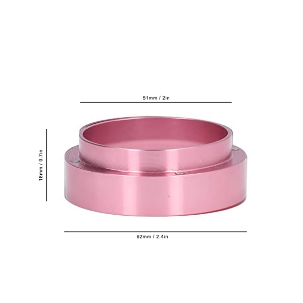 Dosiertrichter, universelle Anti-Flugpulver-Kaffee-Dosierringe für Büro für Haus für Kaffeemaschine(Rosa, 51MM) – Bild 8