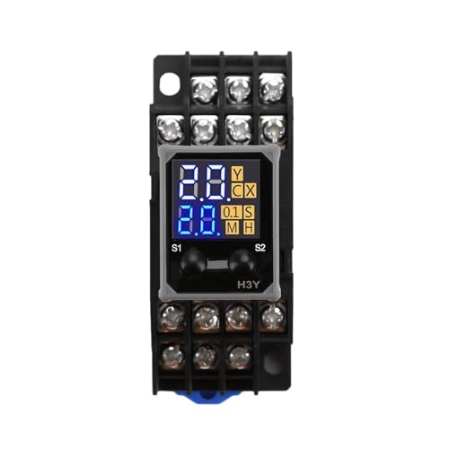 Relais temporisé LCD H3Y-2 DC 24V double temps avec base de contrôle de cycle