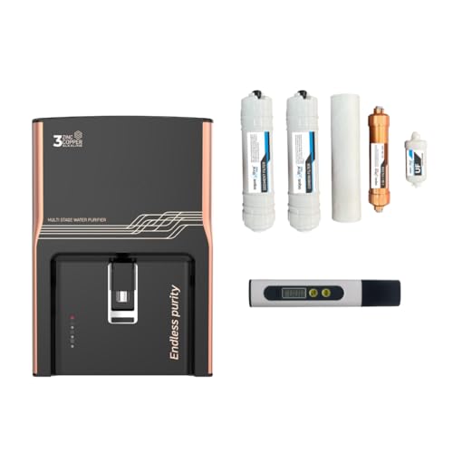 Image of AquaUltra 9L RO+UV Water Purifier | Copper+Zinc+Alkaline 6-Stage Filtration | BIS Approved | Mineral Water Filter for Home, Office & Kitchen Use | Suits with Modular Kitchens