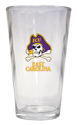 R and R Imports East Carolina Pirates 16 oz Pint Glass Officially Licensed Collegiate Product Single