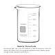 Labasics Glasbecher, 1er Pack Borosilikatglas Graduierter Tiefform-Griffinglasbecher mit Ausgießer, 1000 ml, Hochtemperaturbeständig, Laborgebrauch