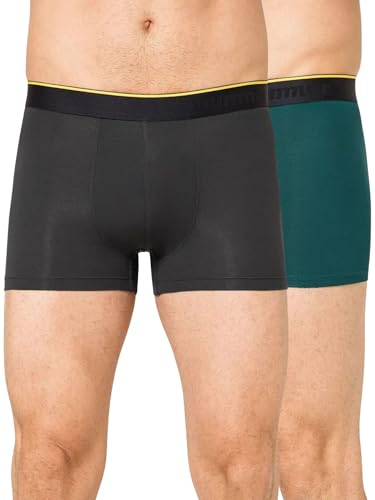 Image of Bummer Men's Finest Modal Underwear with Ultra Soft 4-Way Stretch Fabric for Ultimate Comfort - Anti-Bacterial & Breathable Solid Trunks Innerwear Combo Pack for Men