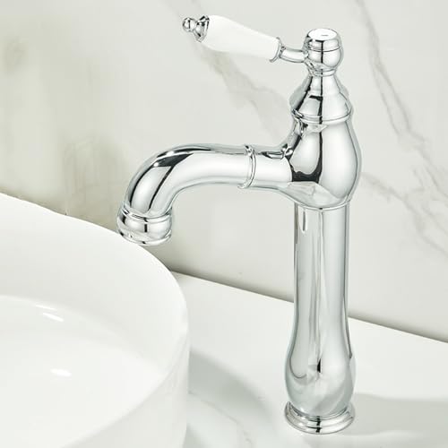 Robinet de lavabo à trou unique avec douchette pour vasque haute - 2