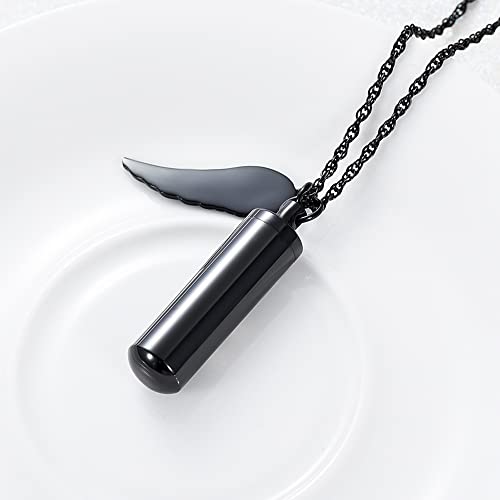 Minicremation Cremation Jewelry Paw Print Urn Necklaces for Human Pet Ashes Cylinder Urn Pendant Keepsake Memorial Ash Locket Holder Necklace for Men Women - Image 4