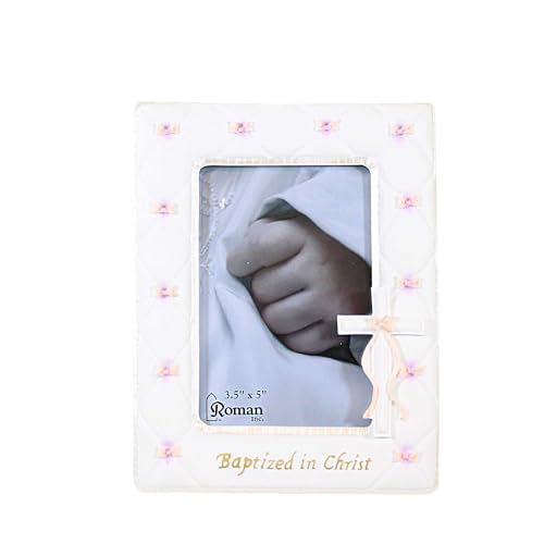 7" Baptism Frame for 3.5"x5" Photo (Girl - Pink)