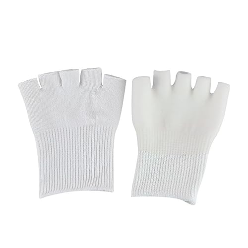 Ipetboom 1 Pair Foot Care Socks Gel Socks for Feet Open Toe Gel Socks Men Foot Moisturizing Socks Foot Spa Socks Heel Sleeves for Cracked Heels Gel Toe Protector Big Toe Separators White