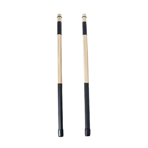 BESPORTBLE Rod Drum Brushes Sticks Lightweight Jazz Drum Brushes for Folk Music Performance Black Color for Beginner and Professional Drummers