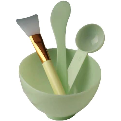 Wudaizhi 4pcs Silikon -gesichtsmasken -mischschüssel Set -gesichtsmaskenschale Mit Löffel, Rührstab, Applikator -hautpflegewerkzeuge Für Den Heimsalon