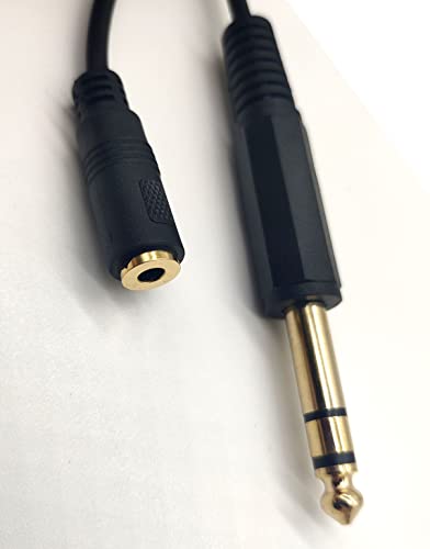 Cable adaptador de audio Jack 3.5mm a 6.35mm 1.5 m miniatura 5