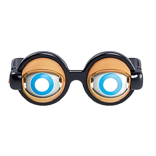 Générique Big Eye Wacky Party Glasses And Selfie Props, Funny Novelty Glasses With Blinking Eyes | Crazy Shake, Quirky Toy For Halloween Pranks, Photography And Costume Parties