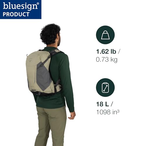 Osprey Hikelite 18L Durable Hiking Backpack - Travel Daypack with Rain Cover for Men and Women, Olive Tan - Image 3